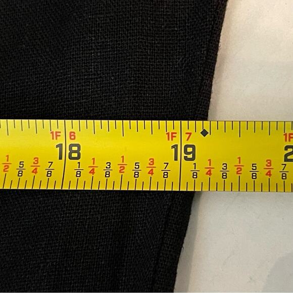 For Cynthia Black Linen Blend Asymmetrical Artsy Boho Midi Dress NWT Size S - Picture 11 of 12